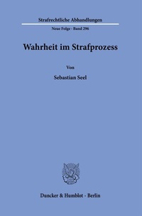 Abbildung von: Wahrheit im Strafprozess. - Duncker & Humblot