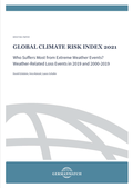 Cover: Global Climate Risk Index 2021 - Germanwatch Nord-S&uuml;d Initiative e.V.