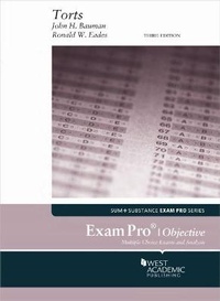 Enlarge image Cover: Exam Pro on Torts (Objective) - West Academic Press