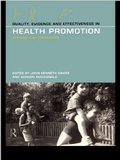 Cover: Quality, Evidence and Effectiveness in Health Promotion - Routledge