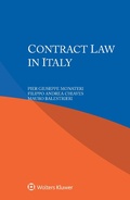 Cover: Contract Law in Italy - Wolters Kluwer