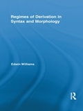 Cover: Regimes of Derivation in Syntax and Morphology - Routledge