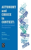 Cover: Autonomy and Choice in Context - Pergamon