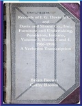 Cover: Records of I. G. Davis & Co. and Davis and Sloane Co., Inc., Furniture and Undertaking, Pendleton, Indiana, Volume 3, Books 3 and 4 - Lulu.com