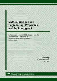Enlarge image Cover: Material Science and Engineering: Properties and Technologies II - Trans Tech Publications Ltd