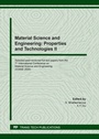 Cover: Material Science and Engineering: Properties and Technologies II - Trans Tech Publications Ltd