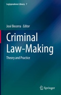 Cover: Criminal Law-Making - Springer