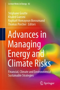 Enlarge image Cover: Advances in Managing Energy and Climate Risks - Springer