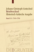 Cover: Oktober 1749 - Mai 1750 - De Gruyter