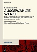 Cover: De nonnullis, quae pertinent ad Logicam probabilium / &Uuml;ber einiges, was zur Logik des Wahrscheinlichen geh&ouml;rt - De Gruyter
