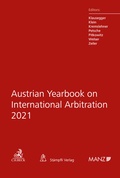 Cover: Austrian Yearbook on International Arbitration 2021 - St&auml;mpfli Verlag AG