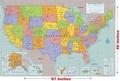 Cover: Laminated USA Wall Map (67'' W X 45'' H) - Peter Pauper Press