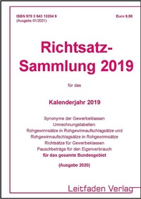 Enlarge image Cover: Richtsatz-Sammlung 2019 - Leitfaden
