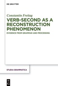 Cover: Verb-second as a reconstruction phenomenon - De Gruyter
