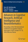 Cover: Advances in Cognitive Research, Artificial Intelligence and Neuroinformatics - Springer