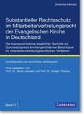 Cover: Hempel - Substantieller Rechtsschutz im Mitarbeitervertretungsrecht der Evangelischen Kirche in Deutschland - Lambertus