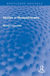 Enlarge image Cover: Studies in Metaphilosophy - Routledge