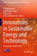 Cover: Innovations in Sustainable Energy and Technology - Springer