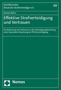 Abbildung von: Effektive Strafverteidigung und Vertrauen - Nomos