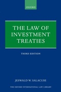Cover: The Law of Investment Treaties - OUP eBook