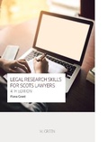 Cover: Legal Research Skills for Scots Lawyers - W.Green