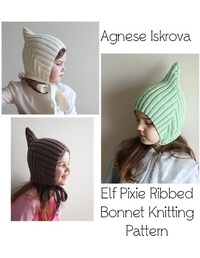 Abbildung von: Elf Pixie Ribbed Bonnet Knitting Pattern - Lulu.com