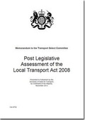 Cover: Post legislative assessment of the Local Transport Act 2008 - TSO