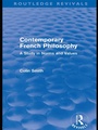 Cover: Contemporary French Philosophy (Routledge Revivals) - Routledge
