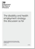 Cover: The disability and health employment strategy - TSO