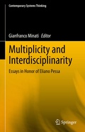Cover: Multiplicity and Interdisciplinarity - Springer