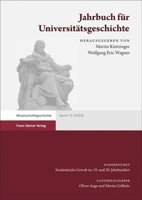 Abbildung von: Jahrbuch für Universitätsgeschichte 21 (2018) - Franz Steiner Verlag