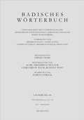 Cover: Band V/Lieferung 86: Badisches W&ouml;rterbuch. - De Gruyter
