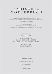 Abbildung von: Badisches Wörterbuch. Band V/Lieferung 86 - De Gruyter