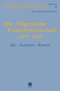 Abbildung von: Die Allgemeine Kunstwissenschaft (1906-1943). Band 1 - Meiner