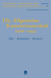 Abbildung von: Die Allgemeine Kunstwissenschaft (1906-1943). Band 1 - Meiner
