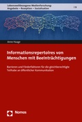Cover: Informationsrepertoires von Menschen mit Beeintr&auml;chtigungen - Nomos