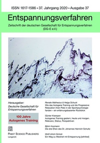 Abbildung von: Entspannungsverfahren, Nr. 37/2020 - Pabst Science Publishers
