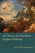 Cover: New Horizons for Early Modern European Scholarship - Johns Hopkins University Press
