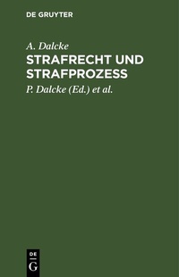 Abbildung von: Strafrecht und Strafprozeß - De Gruyter