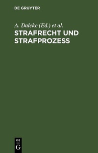 Abbildung von: Strafrecht und Strafprozeß - De Gruyter