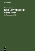Cover: Der Lister'sche Verband - De Gruyter