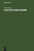 Cover: Kultur und Rasse - De Gruyter