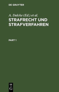 Abbildung von: Strafrecht und Strafverfahren - De Gruyter