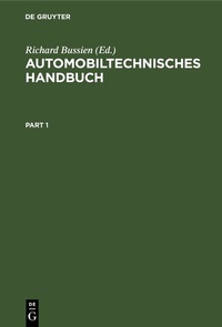 Abbildung von: Automobiltechnisches Handbuch - De Gruyter