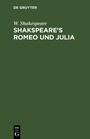 Cover: Shakspeare's Romeo und Julia - De Gruyter