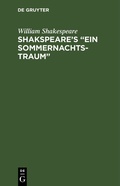 Cover: Shakspeare's "Ein Sommernachtstraum" - De Gruyter
