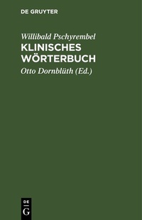 Abbildung von: Klinisches Wörterbuch - De Gruyter