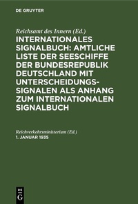 Abbildung von: 1. Januar 1935 - De Gruyter