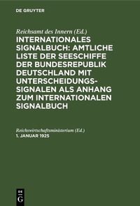 Abbildung von: 1. Januar 1925 - De Gruyter