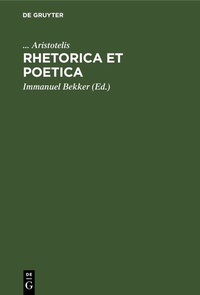 Abbildung von: Rhetorica Et Poetica - De Gruyter